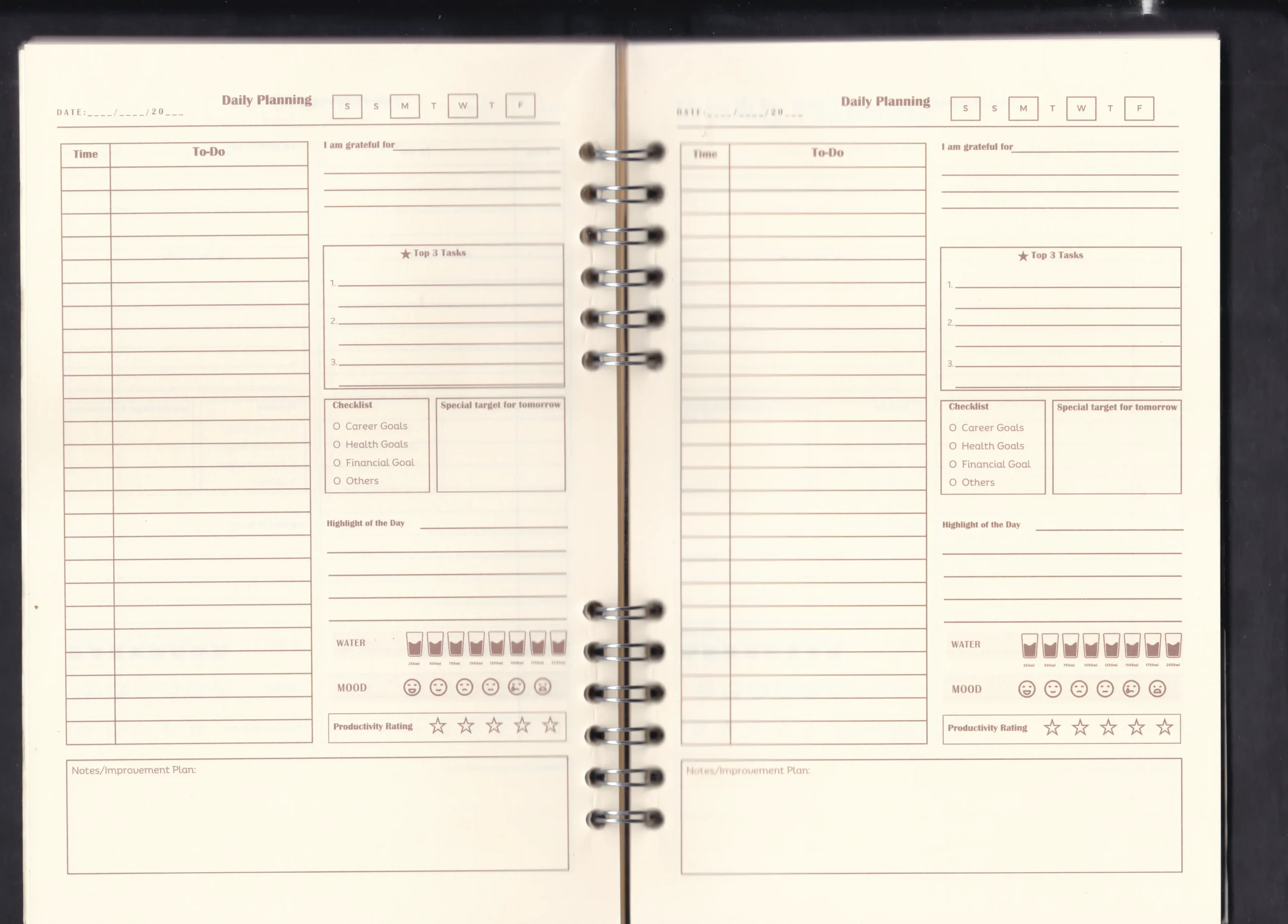 Productivity Planner-Day Planner